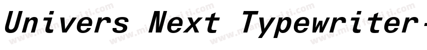 Univers Next Typewriter字体转换